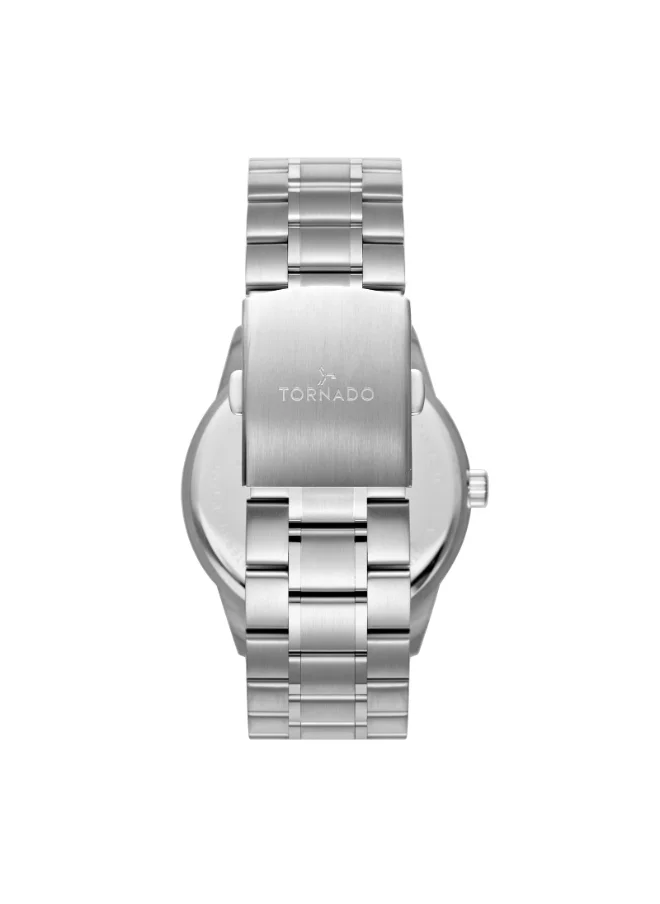 تورنيدو Men's Stainless Steel Analog Watch T24007-SBSB - 42.5 mm