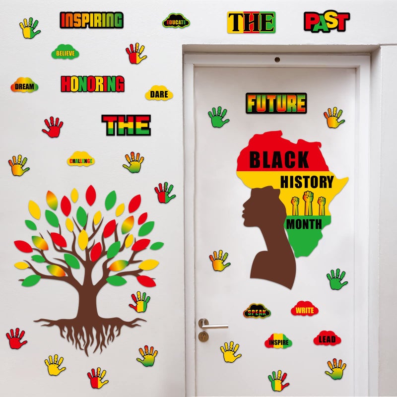 Outus 91 Pcs Black History Month Decorations for Classroom Bulletin Board Decorations Bulletin Board Cutouts Sets Wall Diversity Poster African American Celebration for Kids Educational Decor - Image 5