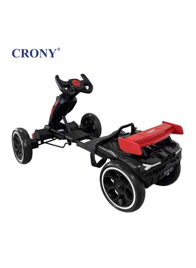 Crony T3 Kids Electric Go-Kart Ride-On Toy with Remote Control, Spider-Man Theme,CRONY T3 Kids Electric Go Kart with Remote Control - Spider-Man Style Ride-On Toy Car for Toddlers, 4-Wheel Battery Powered Drift Kart with LED Headlights, Adjustable Seat Belt & Parental Safety Remote, Fun Outdoor Electric Vehicle for Boys & Girls Aged 2-6 Years Old, Red & Blue Superhero Racing Car for Active Play,Black Spider - Image 3