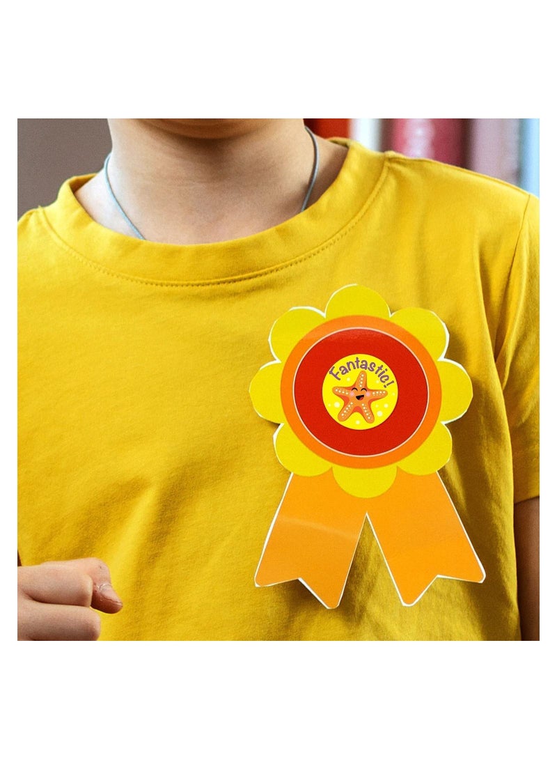 Sea shapes circle sticker to reward students School stickers, 1008 stickers for children in 9 designs, school stickers 2.6 cm, school stickers on paper Teachers' supplies in the classroom, printing Up - Image 4