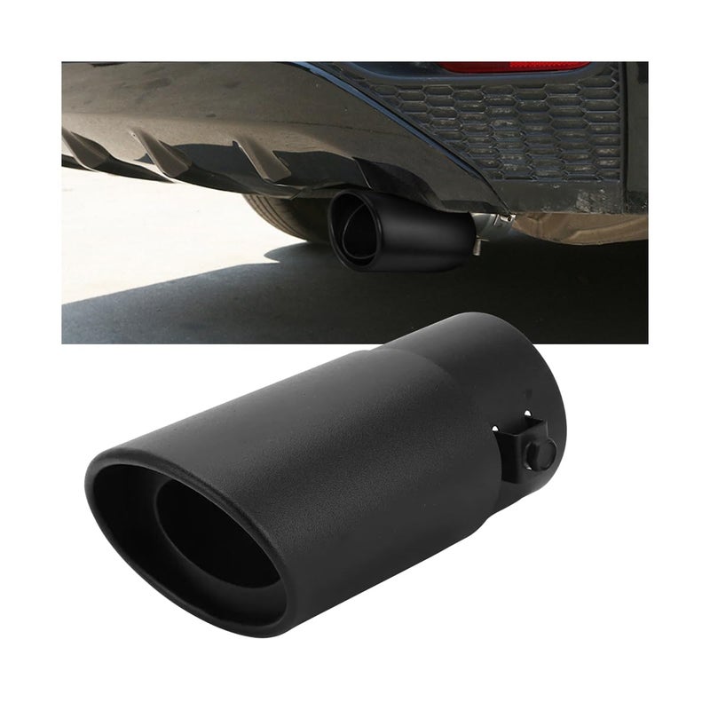 Ywdiml Stainless Steel Car Exhaust Tip 25 Inlet 3 Adjustable ChromePlated Curved Vehicle Muffler Finish Exhaust Tailpipe Automotive Tail Throat Tail Pipe Universal Fit Black - Image 3