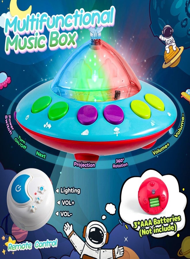 Mini Tudou Musical Baby Crib Mobile Toy with Lights and Music, Star Projector Function and Cartoon Rattles, Remote Control Musical Box with 108 Melodies, Toy for Newborn Sleep - Image 3