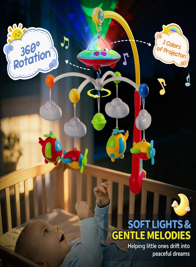 Mini Tudou Musical Baby Crib Mobile Toy with Lights and Music, Star Projector Function and Cartoon Rattles, Remote Control Musical Box with 108 Melodies, Toy for Newborn Sleep - Image 4