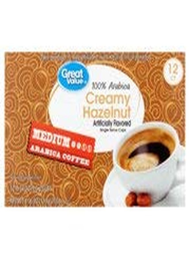 Great Value 100% Arabica Creamy Hazelnut Coffee Pods, Medium Roast, 12 Count- 0.34 oz each (Pack of 2) - Image 4