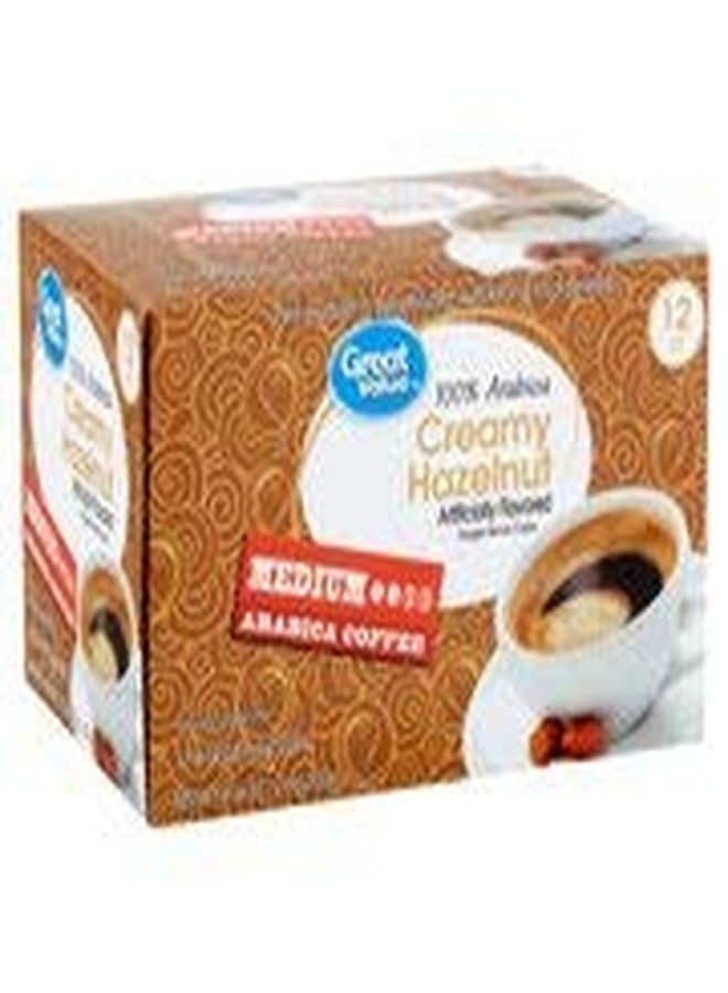 Great Value 100% Arabica Creamy Hazelnut Coffee Pods, Medium Roast, 12 Count- 0.34 oz each (Pack of 2) - Image 2