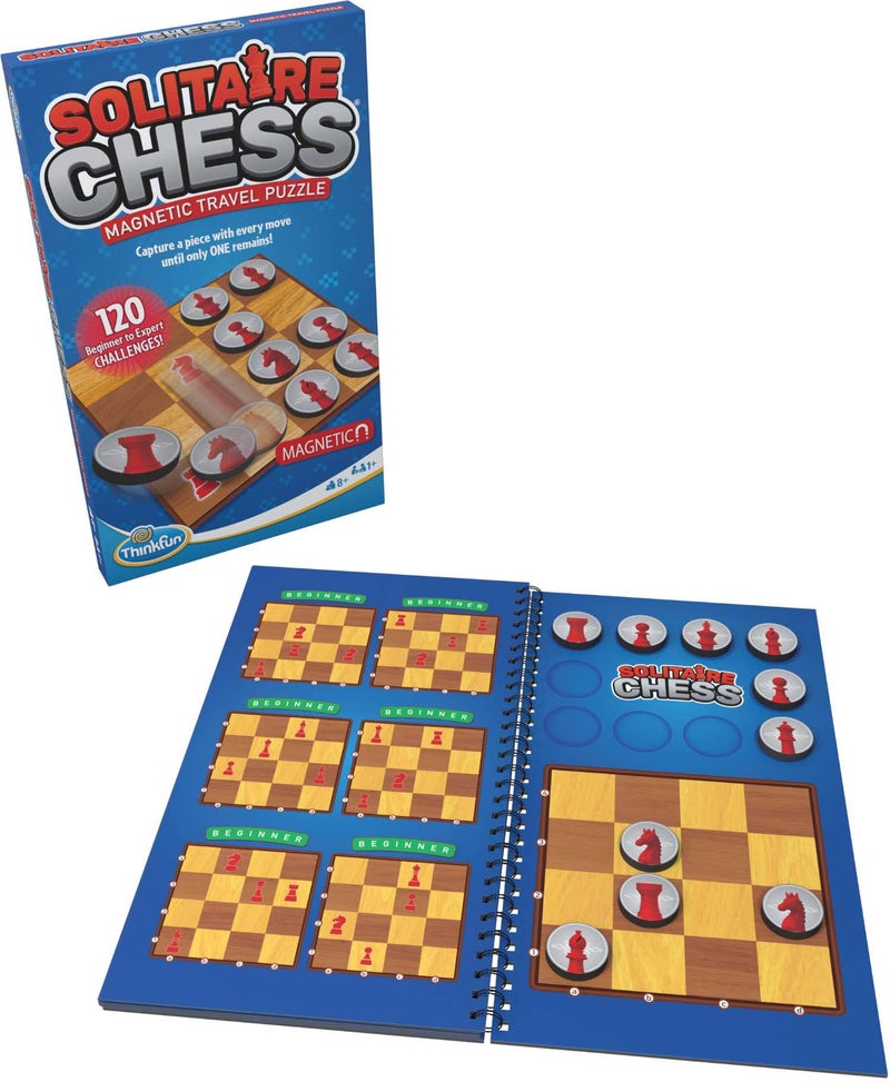 ThinkFun Solitaire Chess Magnetic Travel Puzzle Engaging Logic Game STEM Toy for Kids Adults Enhances ProblemSolving Strategic Thinking Ideal for Age 8 and Up TravelFriendly Design - Image 2