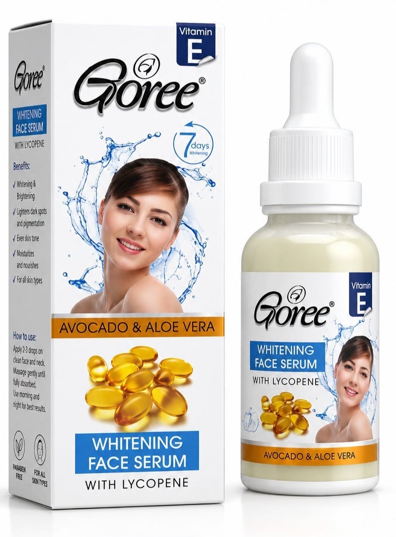 Goree Avocado And Aloevera Whitening Face Serum With Lycopene 30ml - Image 1