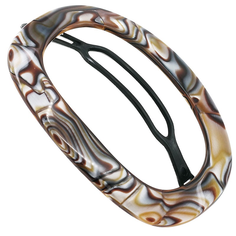 Camila Paris CP3355 French Hair Barrette Clip for Women, Handmade, Onyx, Slide-in Metal-Free Closure, Strong Hold Grip Hair Clips for Girls, No Slip Durable Styling Hair Accessories, Made in France - Image 1