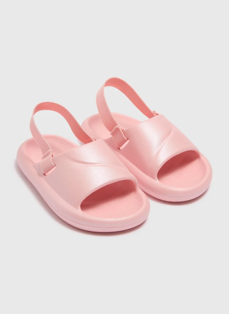 Matalan Girls Pink Sliders