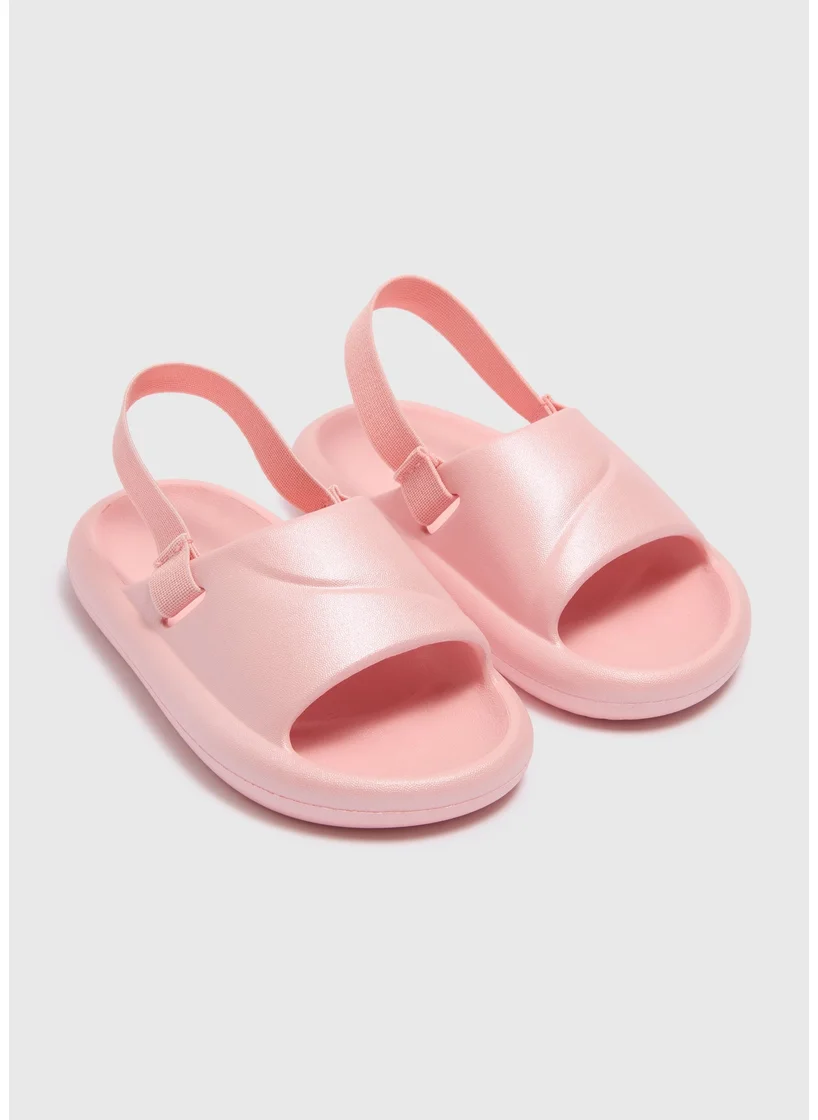 Matalan Girls Pink Sliders