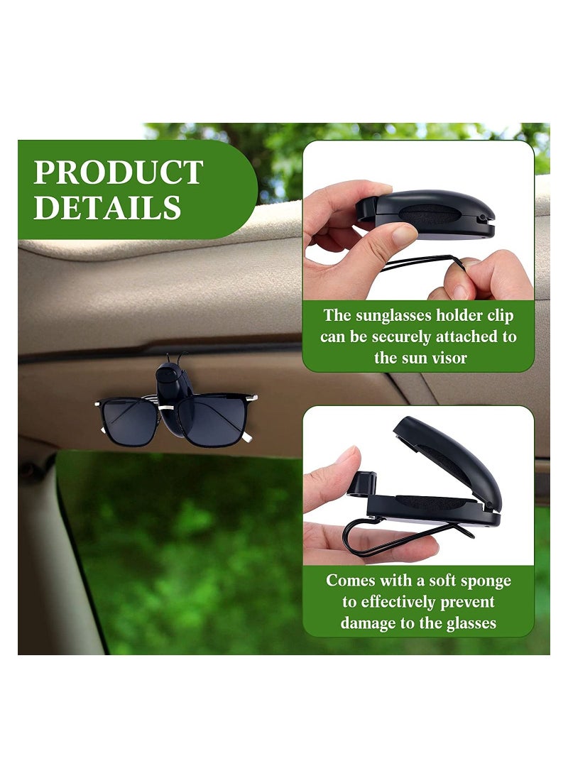 SYOSI - Car Sunglasses Holder Clip Sunglasses Visor Clips Auto Sunglasses Holder for Car Sun Visor Glasses Holder Visor Clip Eyeglasses Mount 2 Pieces - Image 1