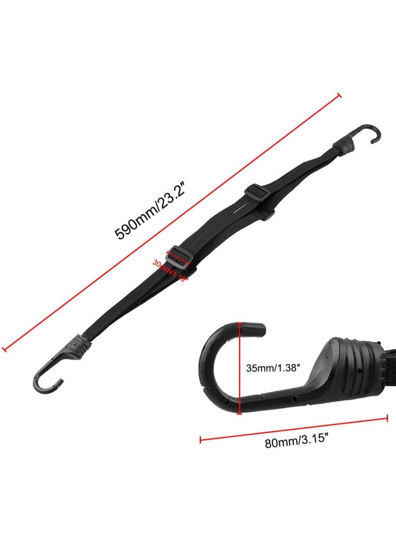 قطعتان من حبل شبكي مرن قابل للسحب لحقائب الدراجات النارية بخاصية التثبيت بالخطاف - Image 2