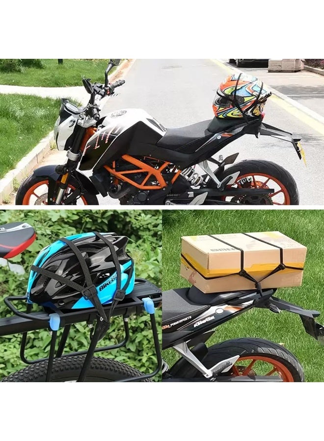 قطعتان من حبل شبكي مرن قابل للسحب لحقائب الدراجات النارية بخاصية التثبيت بالخطاف - Image 5