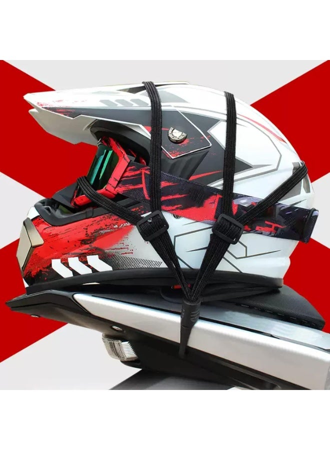 قطعتان من حبل شبكي مرن قابل للسحب لحقائب الدراجات النارية بخاصية التثبيت بالخطاف - Image 4