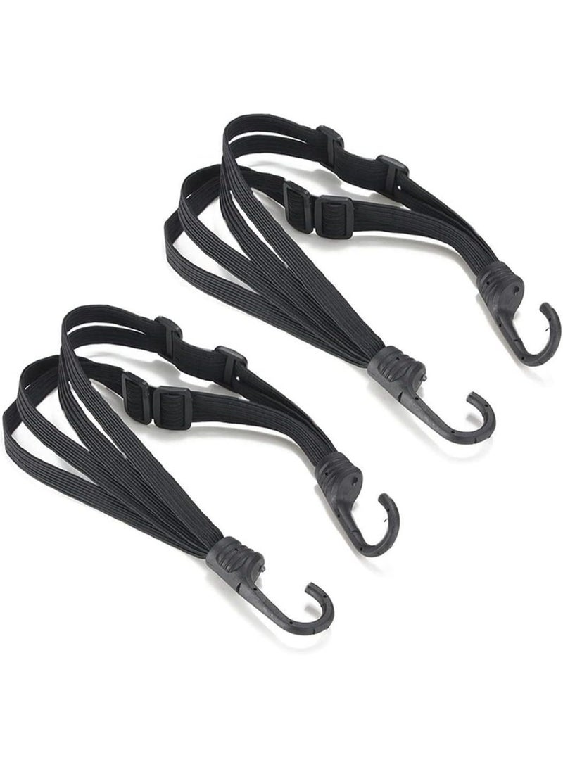 قطعتان من حبل شبكي مرن قابل للسحب لحقائب الدراجات النارية بخاصية التثبيت بالخطاف - Image 3