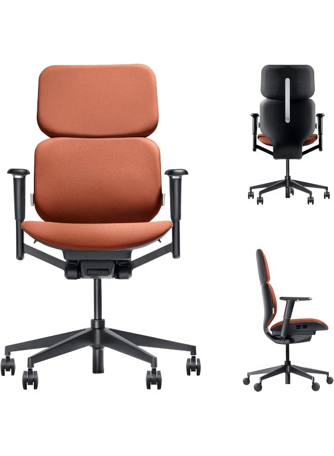 Navodesk NAVO ATOM, Minimal Aesthetic & Ergonomic Office Chair, Slim & Sleek Premium Home Office Desk Chair with Adjustable Seat Depth, Lumbar Support and 4D Armrests