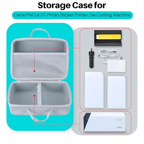 Lebakort Storage Case Compatible with Liene PixCut S1 Photo Sticker Printer Die Cutting Machine - Image 3