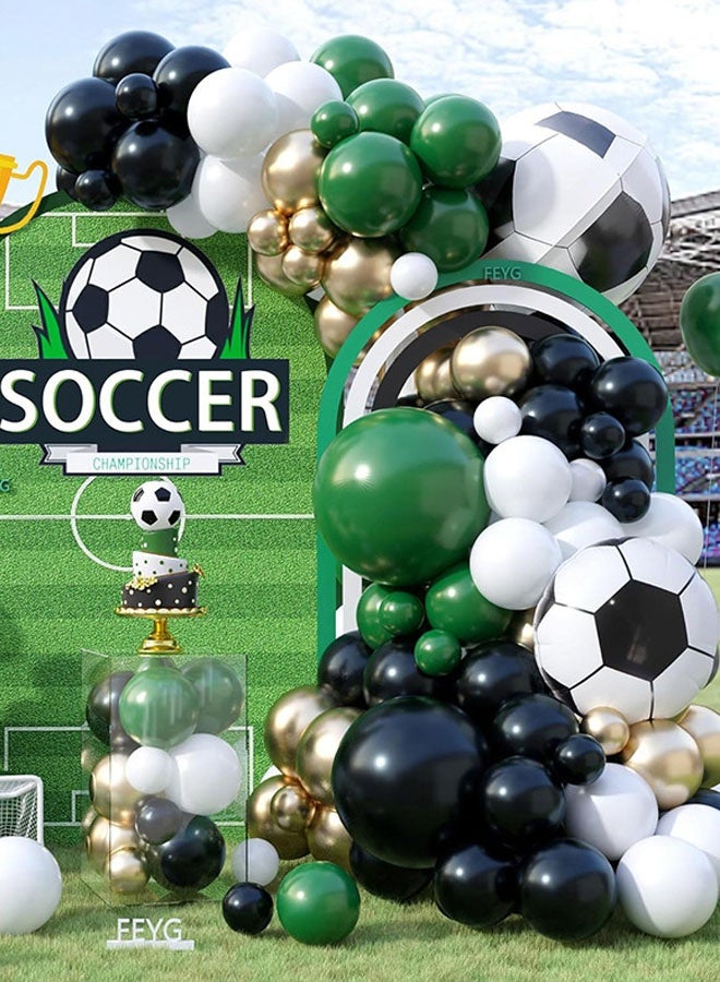 86-Pieces Sports Competition Celebration Event Birthday Party Decoration Balloon Set Background Arrangement Football Theme Man Boy - Image 1