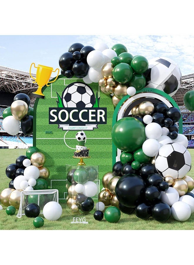 86-Pieces Sports Competition Celebration Event Birthday Party Decoration Balloon Set Background Arrangement Football Theme Man Boy - Image 2