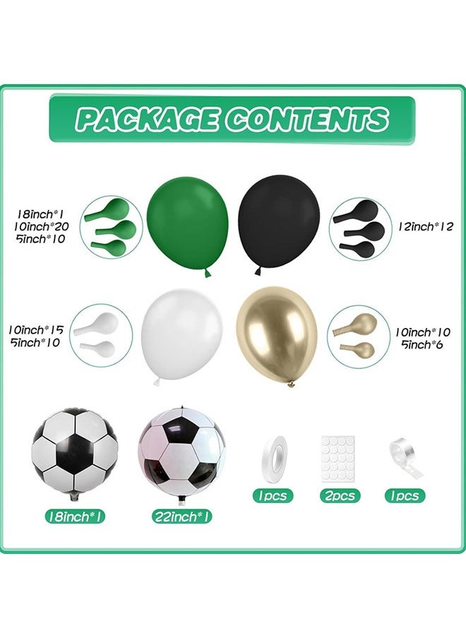 86-Pieces Sports Competition Celebration Event Birthday Party Decoration Balloon Set Background Arrangement Football Theme Man Boy - Image 3