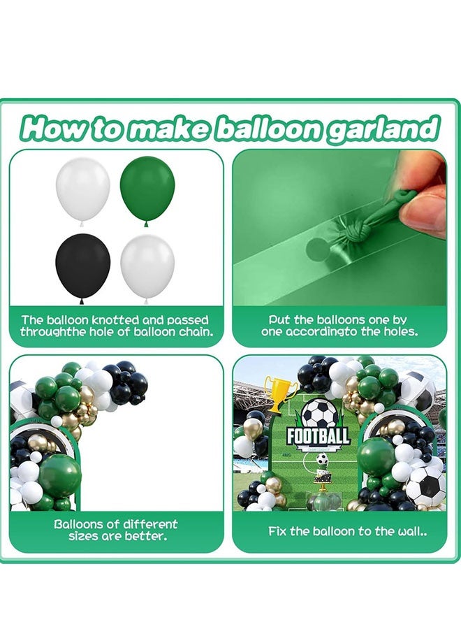 86-Pieces Sports Competition Celebration Event Birthday Party Decoration Balloon Set Background Arrangement Football Theme Man Boy - Image 5