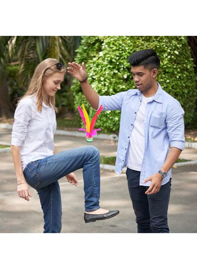 LAMAY Kick Shuttlecock Chinese Jianzi Colorful Feather Foot Sports Outdoor Toy Game (Size : 5PCS) - Image 4