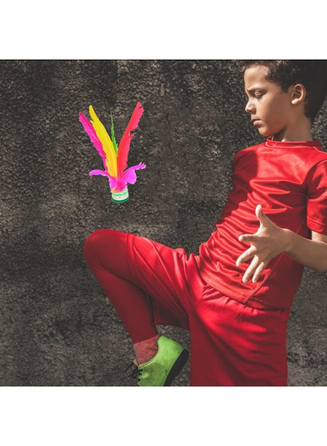 LAMAY Kick Shuttlecock Chinese Jianzi Colorful Feather Foot Sports Outdoor Toy Game (Size : 5PCS) - Image 5