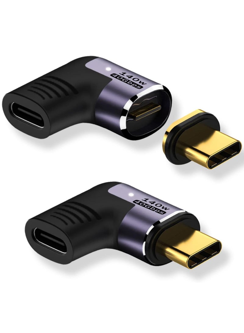 Magnetic adapter usb c converter [usb 3.1 40gbps high speed data transfer / 140w pd fast charge / 8k 60hz high definition video signal transmission] type c converter adapter male converter female  - Image 1