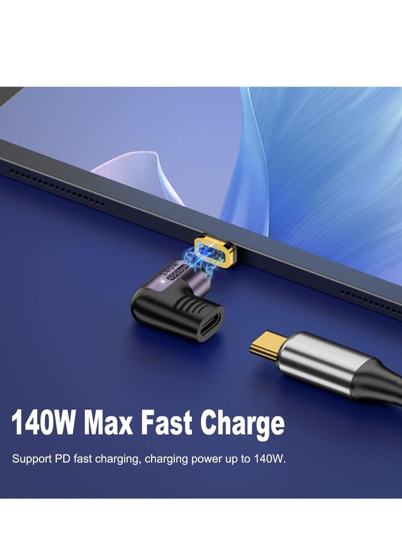 Magnetic adapter usb c converter [usb 3.1 40gbps high speed data transfer / 140w pd fast charge / 8k 60hz high definition video signal transmission] type c converter adapter male converter female  - Image 5