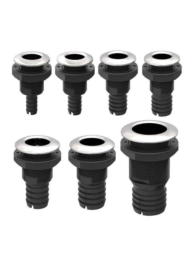 SEAFLO Thru Hull Fittings Stainless Steel Cap Marine Boat Fitting 5/8 to 2 Inch - Image 1