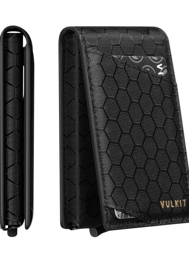 VULKIT Minimalist Wallet for Men Pop Up Card Holder Slim Tactical Bifold Wallets RFID Blocking Magnetic Closure Holds 8 Cards and Cash - Image 1