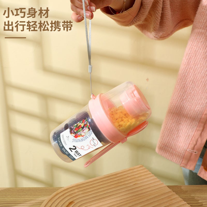 Portable Fruit Lunch Box For Children And Primary School Students Going Out For Picnic Box Carry-On Salad Cup Fresh-Keeping Box - Image 4