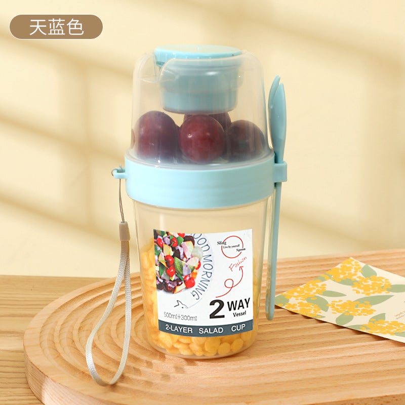 Portable Fruit Lunch Box For Children And Primary School Students Going Out For Picnic Box Carry-On Salad Cup Fresh-Keeping Box - Image 1