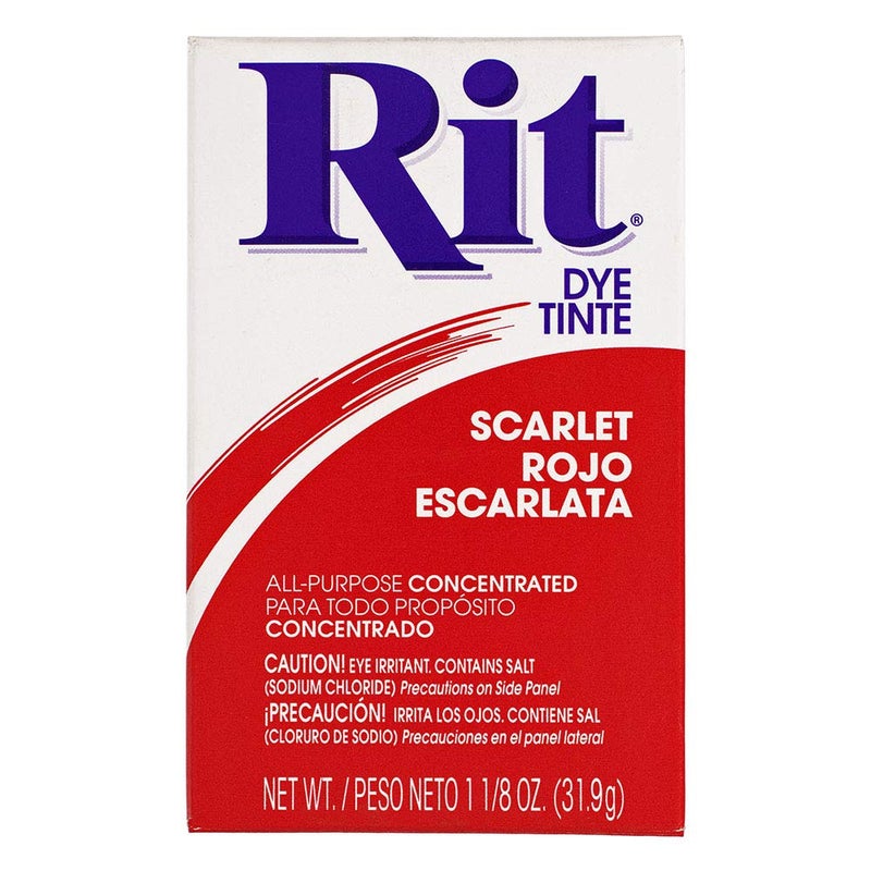 RIT All Purpose Concentrated Rit Dye Powder Single Pack for Clothing, DÃ©cor, and Crafts â€“ Scarlet Red - Image 1