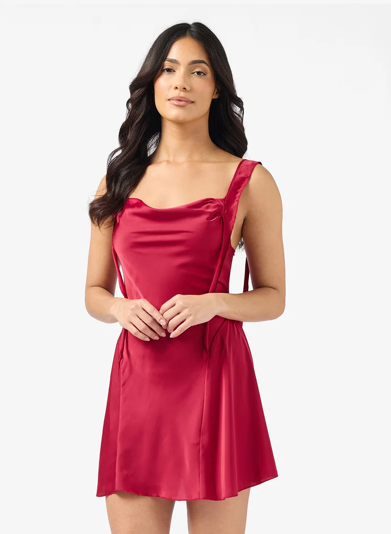 ELLA Night Dress With Cowl Neck