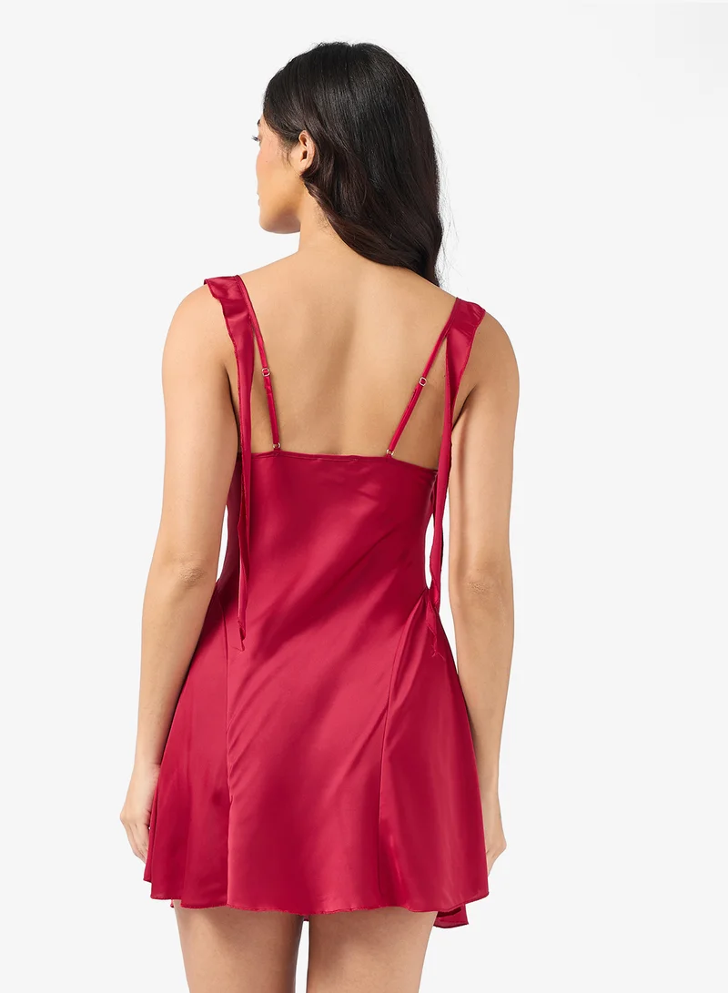 ELLA Night Dress With Cowl Neck