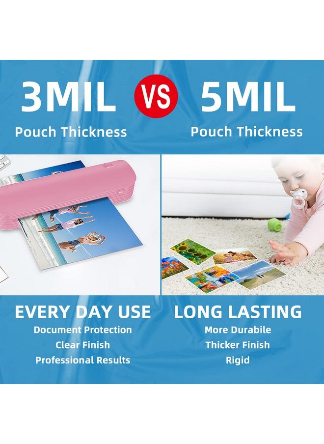 Uinkit Uinkit Hot Thermal Laminating Pouches 5Mil Thick 9x11.5 Inches Laminating Sheets for Sealed Letter Size 8.5x11inches Photo and Documents 100 Pack Clear Laminated Paper  - Image 5