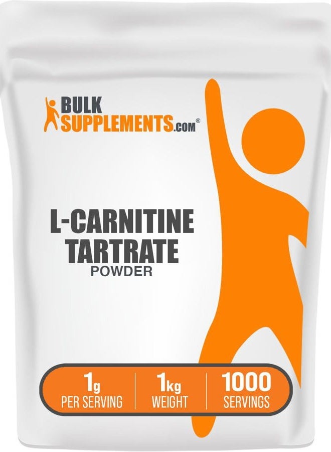 BULKSUPPLEMENTS.COM L-Carnitine Tartrate Powder - Carnitine Supplement, L-Carnitine L-Tartrate, L Carnitine 1000mg - Unflavored & Gluten Free, 1000mg per Serving, 1kg (2.2 lbs) (Pack of 1) - Image 1