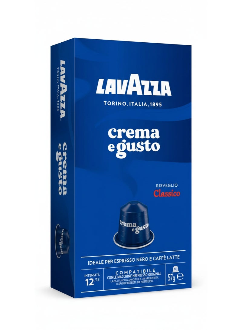 Lavazza Nespresso Compatible Crema e gusto Classico 10 Capsules 57g - Image 1