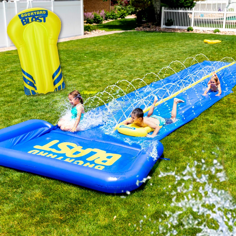 Backyard Blast 30 Waterslide with Square Splash Zone Easy to Setup Extra Thick to Prevent Rips Tears - Image 2