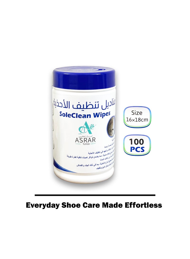 Silver Shoe Cleaning Kit: Deep-Cleansing Foam with Scrubber & 100 SoleClean Wipes - Image 3