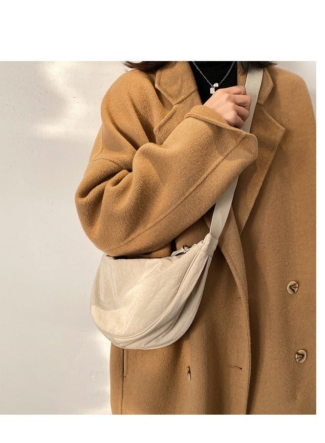 Nylon Crescent Crossbody Bag for Women Men, Lightweight Travel Sling Bag. - Image 2