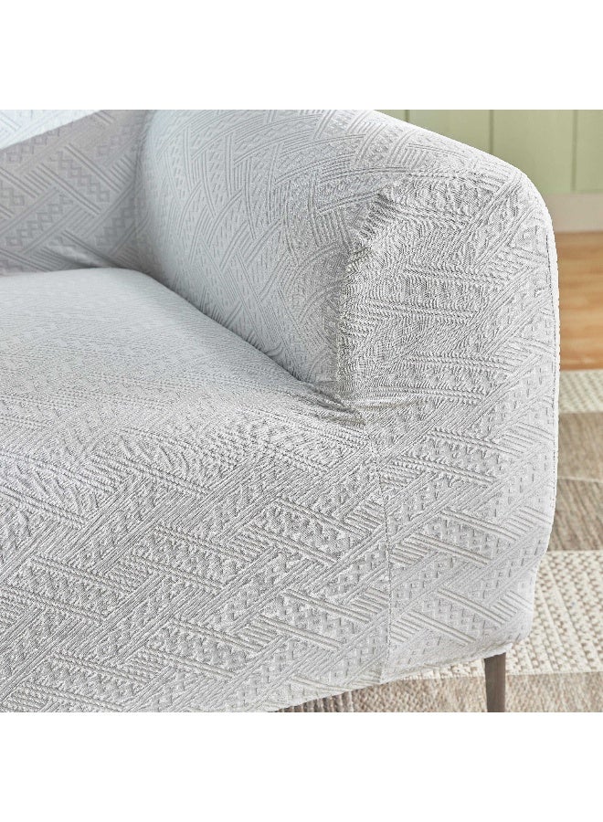 Home Box Comfino Single Seater Knitted Jacquard Sofa Cover 75 x 115 cm - Image 4