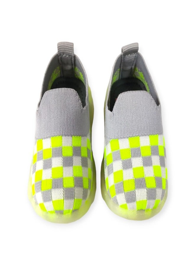 Coolz Kids Knitted First Walking Shoes with Light Led-04 for Baby Boys and Baby Girls for 9-24 Months (Grey, 12_Months) - Image 3
