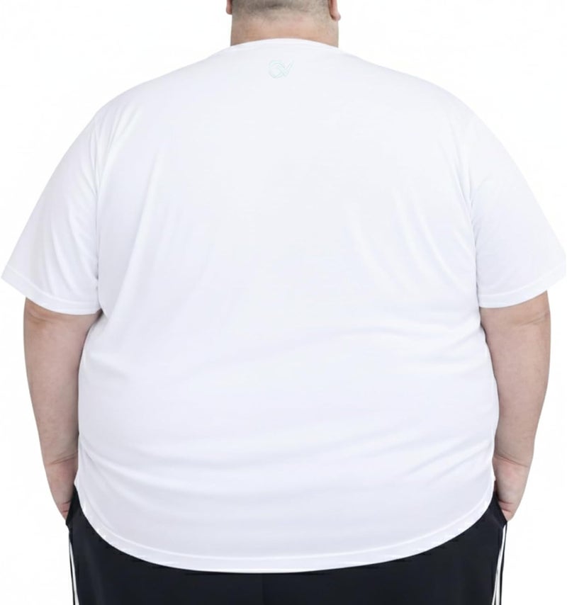 OVERS Plus Size Short Sleeves Round Neck Sports T-Shirts For Mens, Lightweight, Breathable, Stretchable Activewear for Gym, Running & Training. (XL-8XL) - Image 3