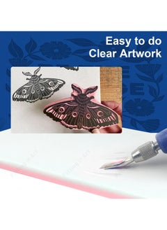 Falling In art Falling in Art 12 Pack Rubber Carving Block, 4" x 6" Easy Cut Lino Blocks, Soft Linoleum Block for Printmaking, Stamps, Crafts  - Image 4
