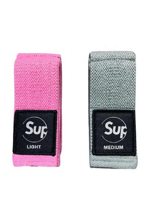 2-Pieces Resistance Bands - Light/Medium