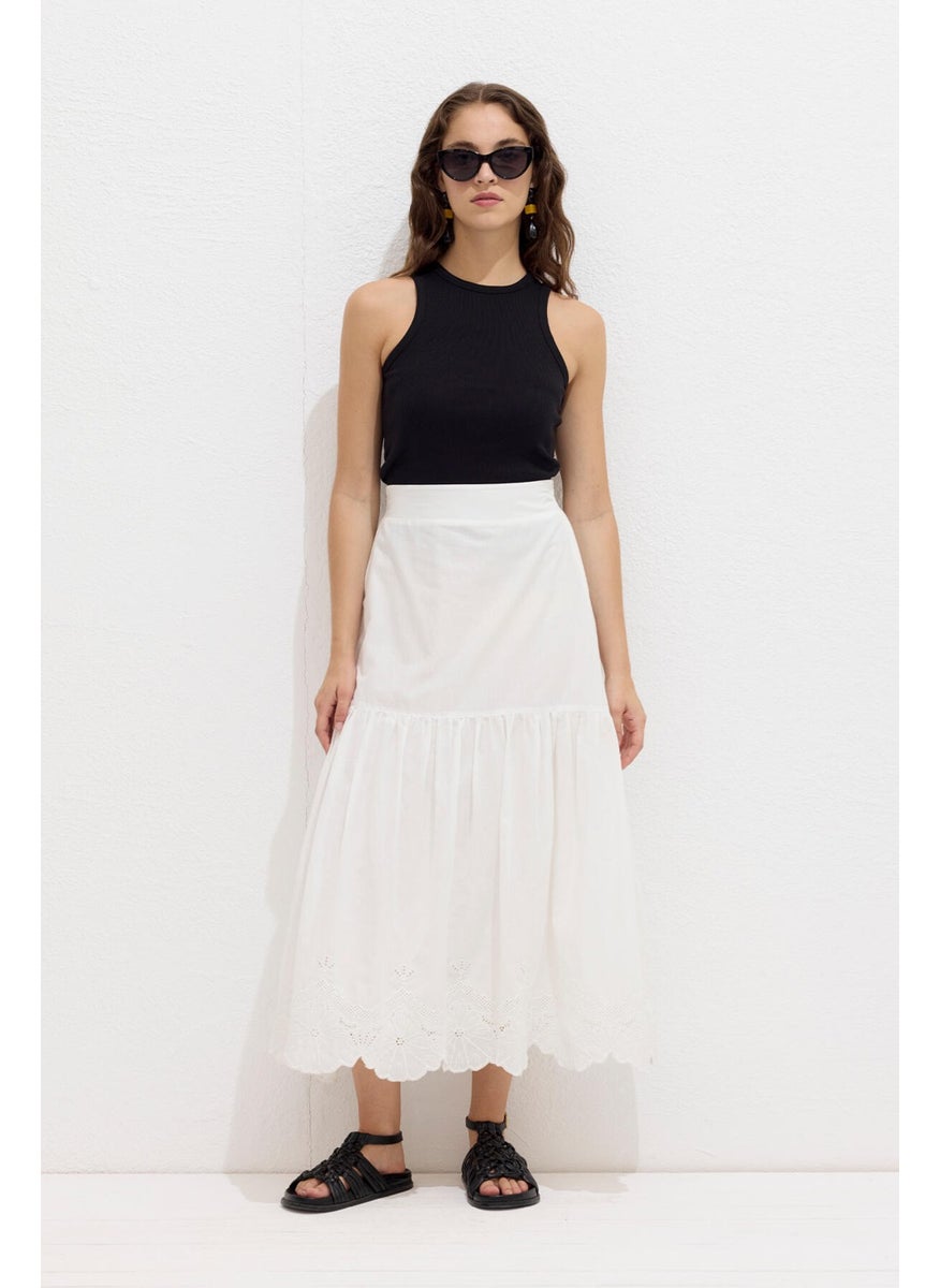 Manuka - Embroidered Skirt Ecru - Image 1
