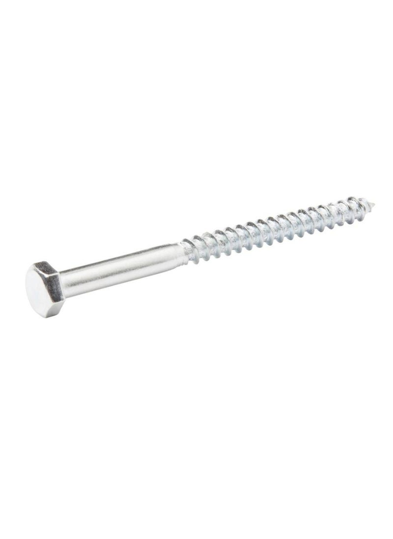 ACE Diall Zinc-Plated Carbon Steel Hex Coach Screw Pack 6 x 80mm 100Pcs 