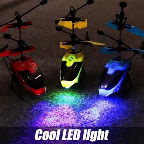 VRION® Helicopteer for 6 + Years Boys Indoor and Outdoor Helicopteer, Palm Sensing Helicopteer with led Lights Birthday,Chiristmas,Xmas Gifts(Pack of 1) (RED) - Image 5